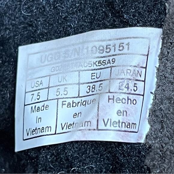 UGG Benson Brown Suede Wool Lined Waterproof Zip-Up Ankle Boots Womens Size 7.5 - Picture 13 of 13